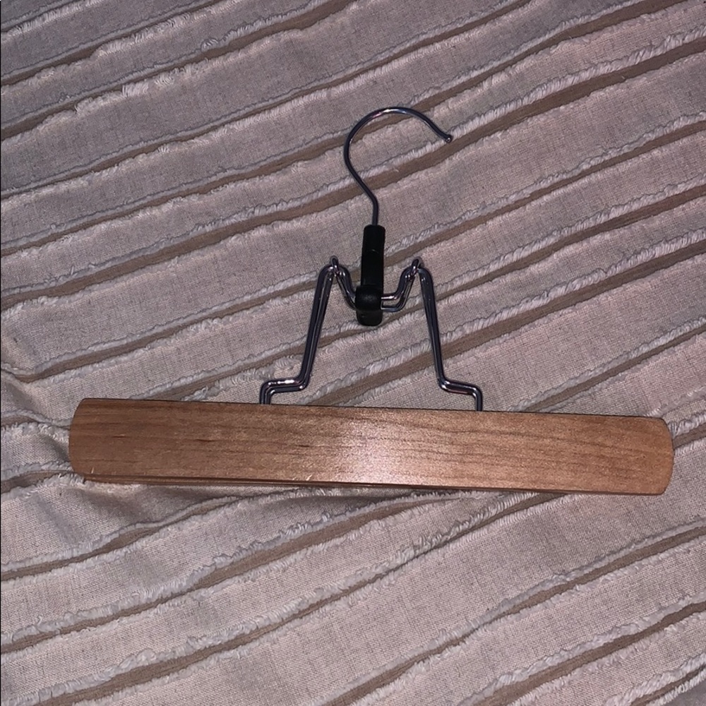 5 for $15 Wooden Pant Hangers. Never Used
